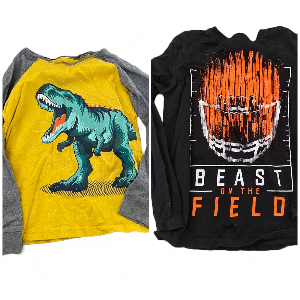 2 long sleeve boys shirts size 8
